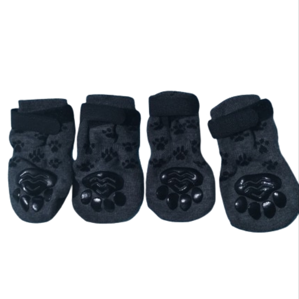 New 4 Pieces WeeWooday Anti Slip Dog Socks  Adjustable Strape, Sm-Med